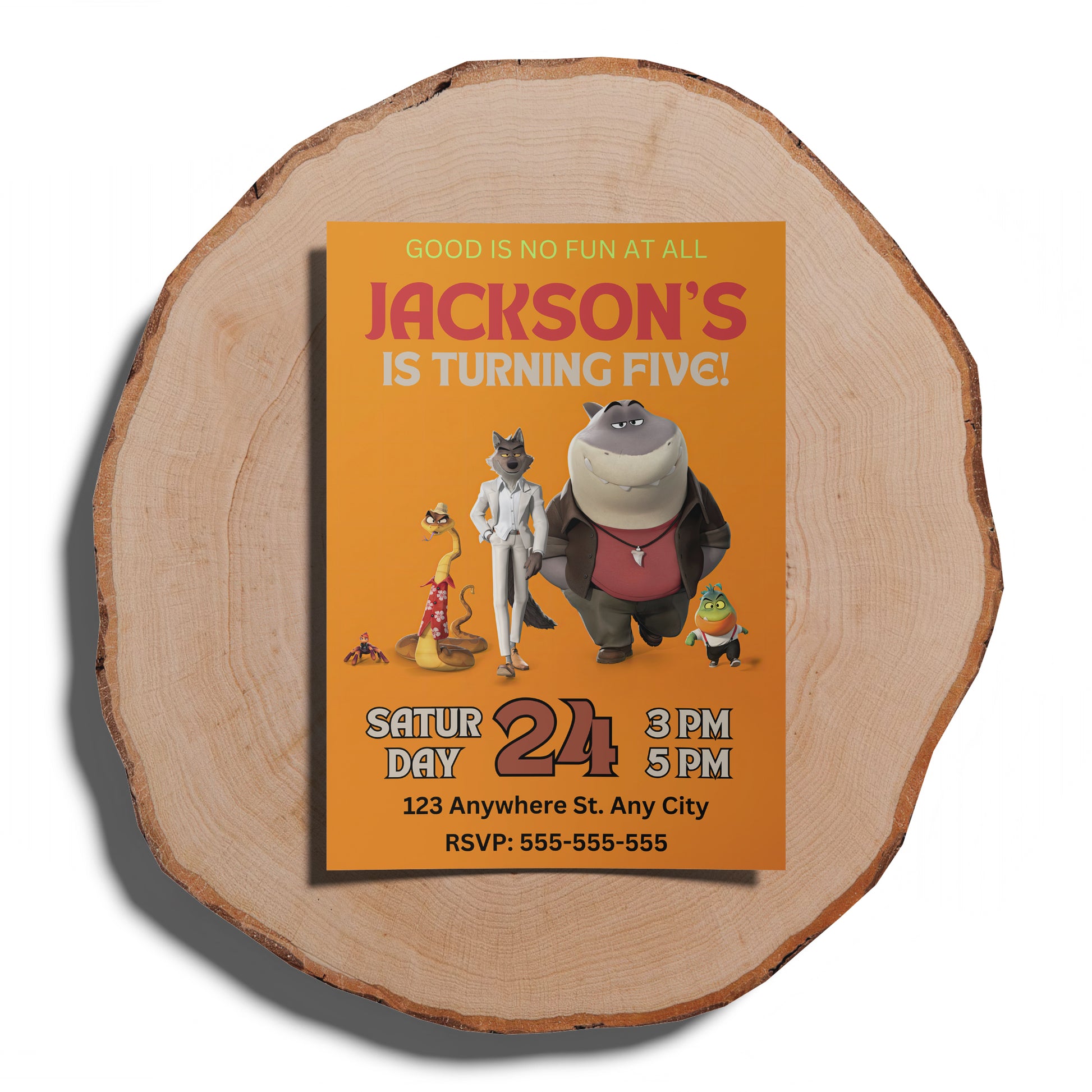 The Bad Guys Birthday Invitation Template - CreativeRino