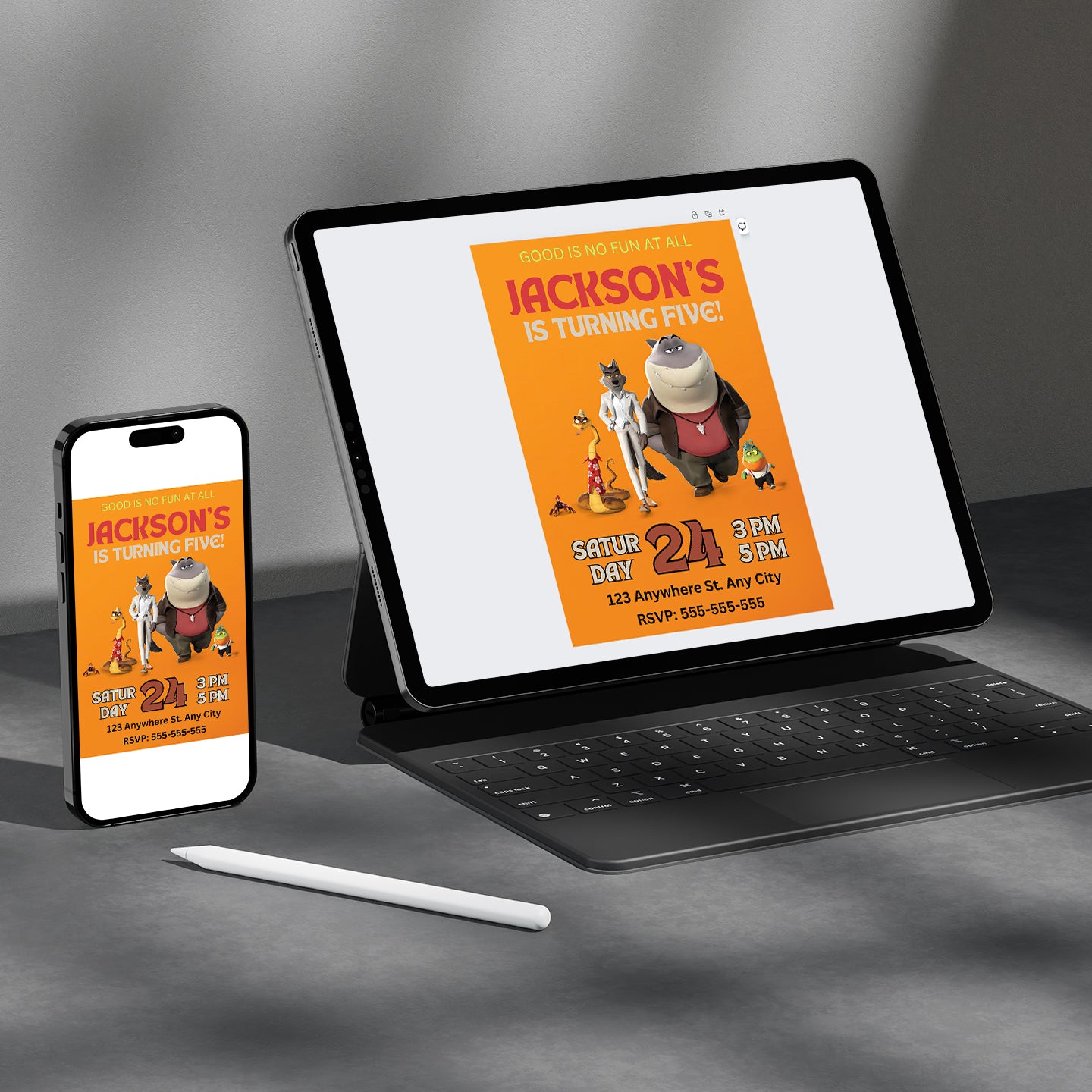 The Bad Guys Birthday Invitation Template - CreativeRino