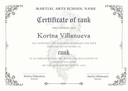 Certificate of Rank Template | Rank Certificate - CreativeRino