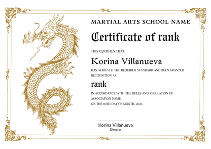 Certificate of Rank Template | Rank Certificate - CreativeRino