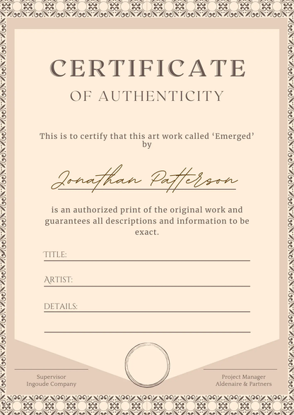 Certificate of Authenticity Template | Authenticity Certificate - CreativeRino