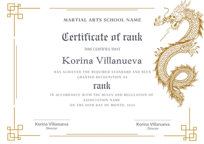 Certificate of Rank Template | Rank Certificate - CreativeRino