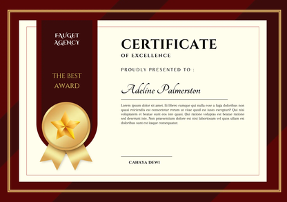 Certificate of Excellence Template | Excellence Certificate - CreativeRino