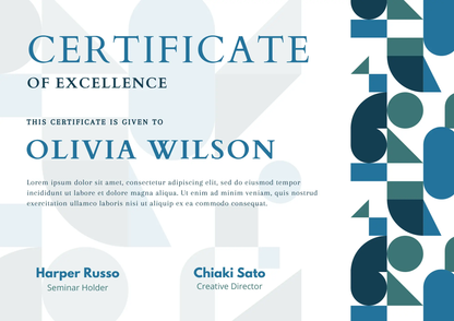 Certificate of Excellence Template | Excellence Certificate - CreativeRino