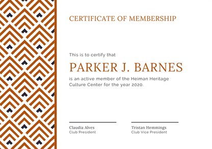 Certificate of Membership Template | Membership Certificate - CreativeRino