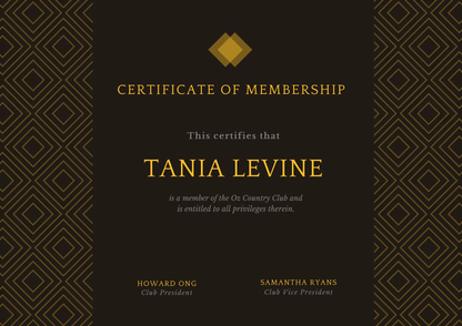 Certificate of Membership Template | Membership Certificate - CreativeRino