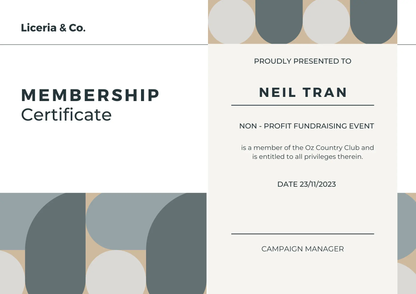 Certificate of Membership Template | Membership Certificate - CreativeRino