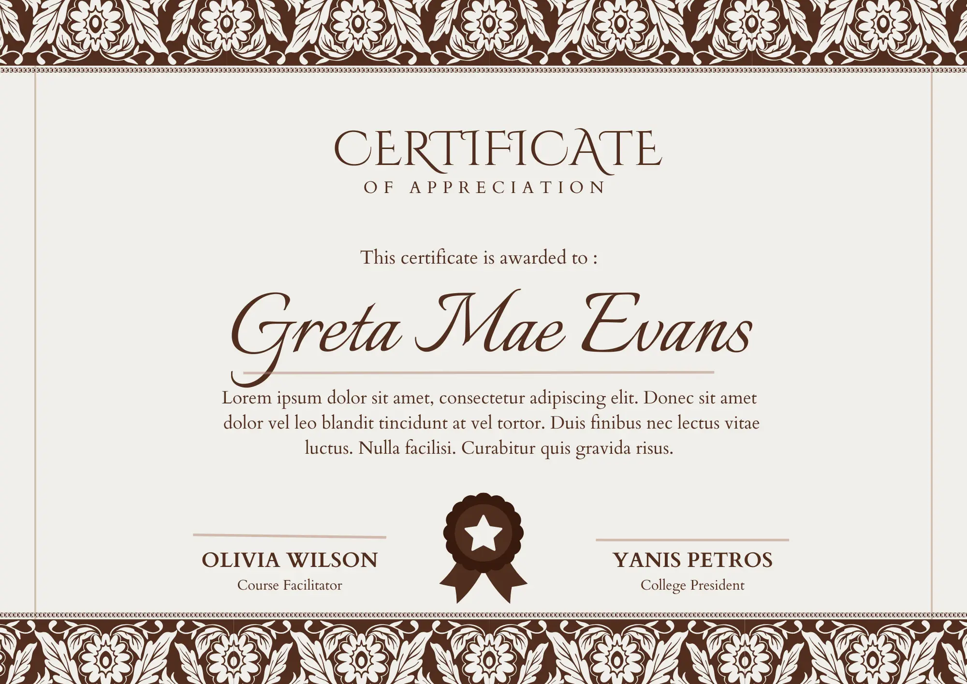 Certificate of Appreciation Template | Appreciation Certificate - CreativeRino