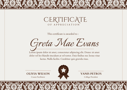 Certificate of Appreciation Template | Appreciation Certificate - CreativeRino