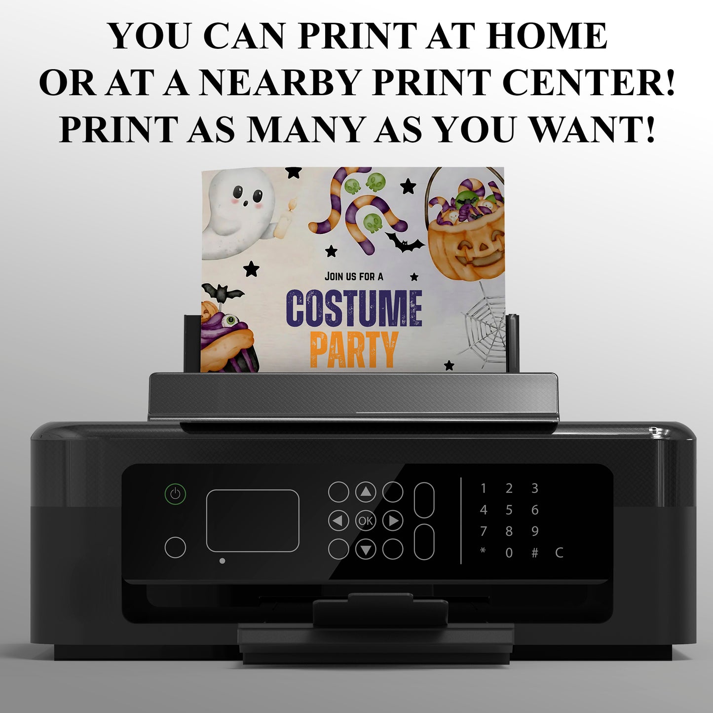 Halloween Costume Birthday Party Invite - CreativeRino