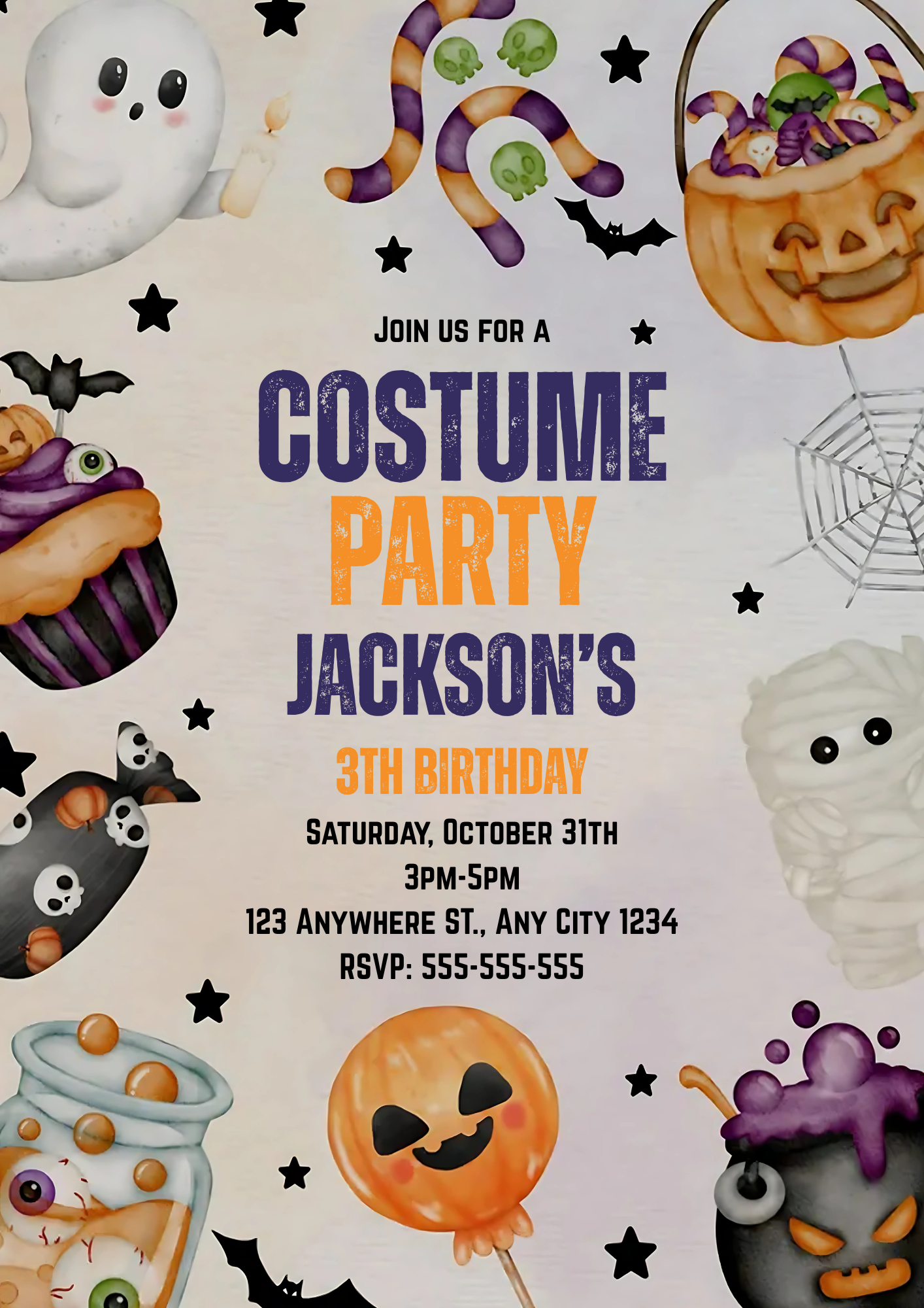 Halloween Costume Birthday Party Invite - CreativeRino