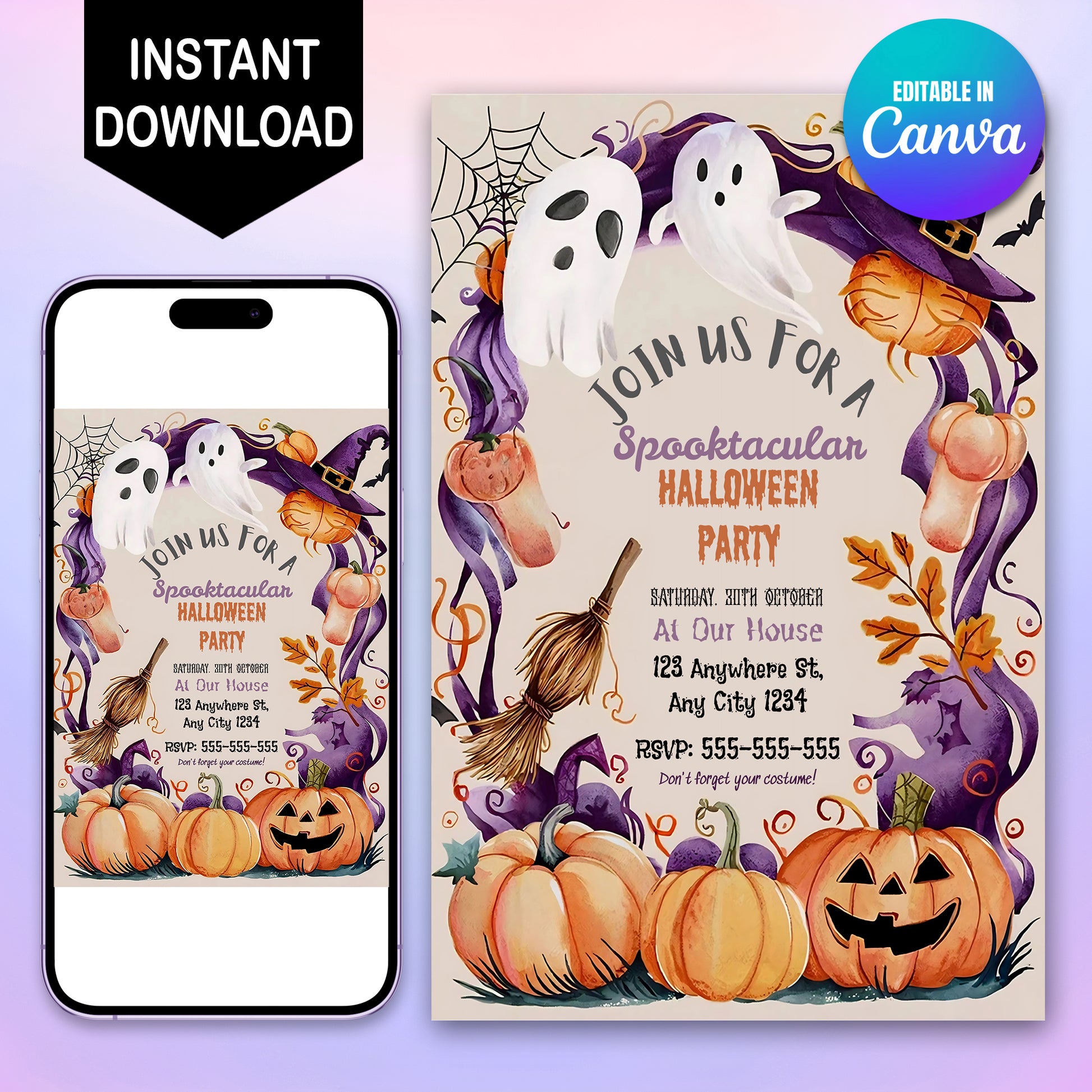 Spooktacular Halloween Party Invitation - CreativeRino