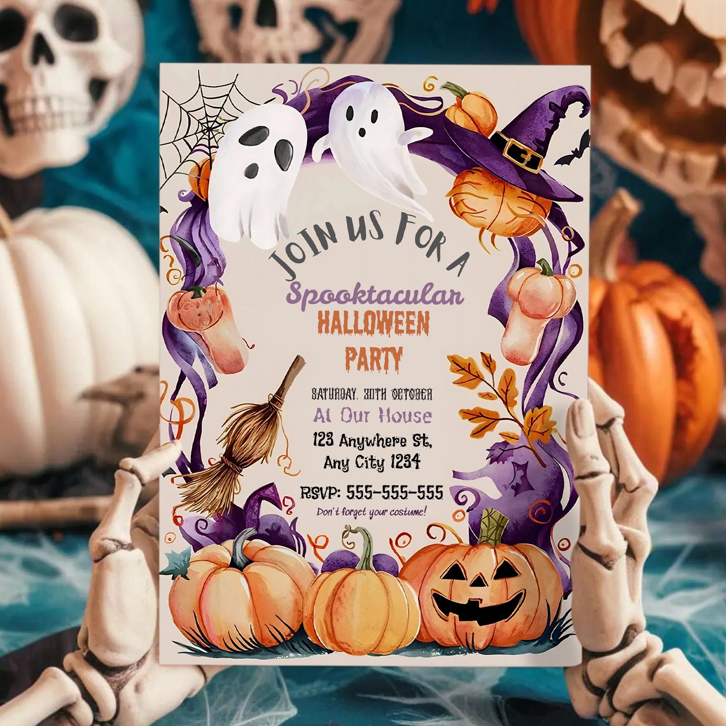 Spooktacular Halloween Party Invitation - CreativeRino