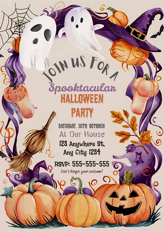 Spooktacular Halloween Party Invitation - CreativeRino