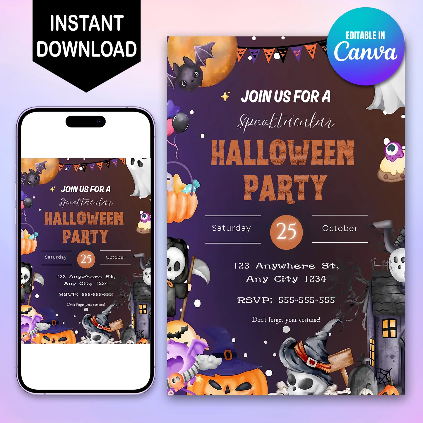 Halloween Party Invitation - CreativeRino