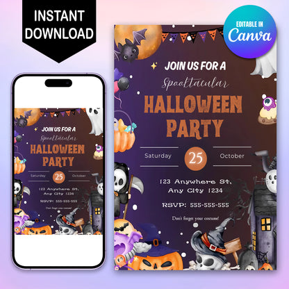 Halloween Party Invitation - CreativeRino
