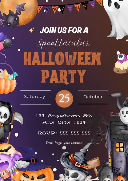 Halloween Party Invitation - CreativeRino