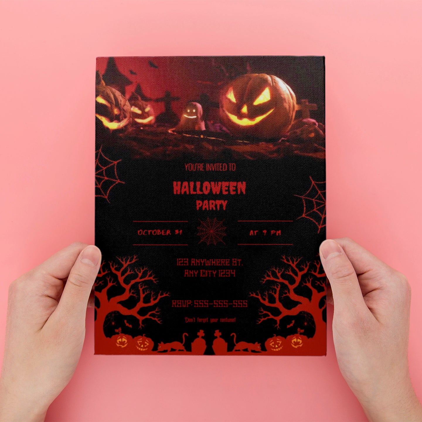 Halloween Party Invitation Template - CreativeRino