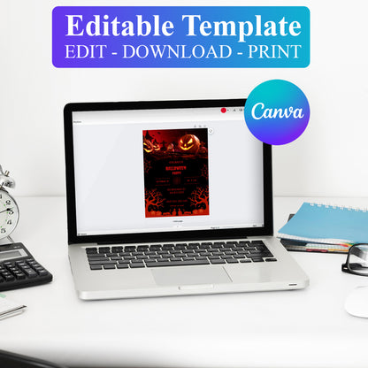 Halloween Party Invitation Template - CreativeRino