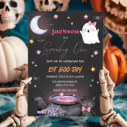 Spooky One 1st Birthday Party Invitation - CreativeRino