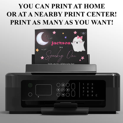 Spooky One 1st Birthday Party Invitation - CreativeRino