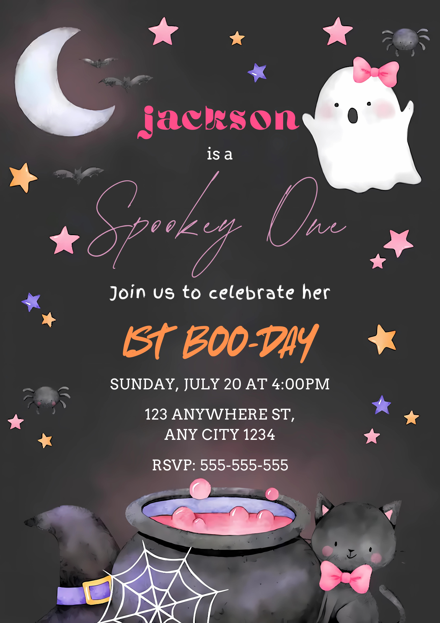Spooky One 1st Birthday Party Invitation - CreativeRino