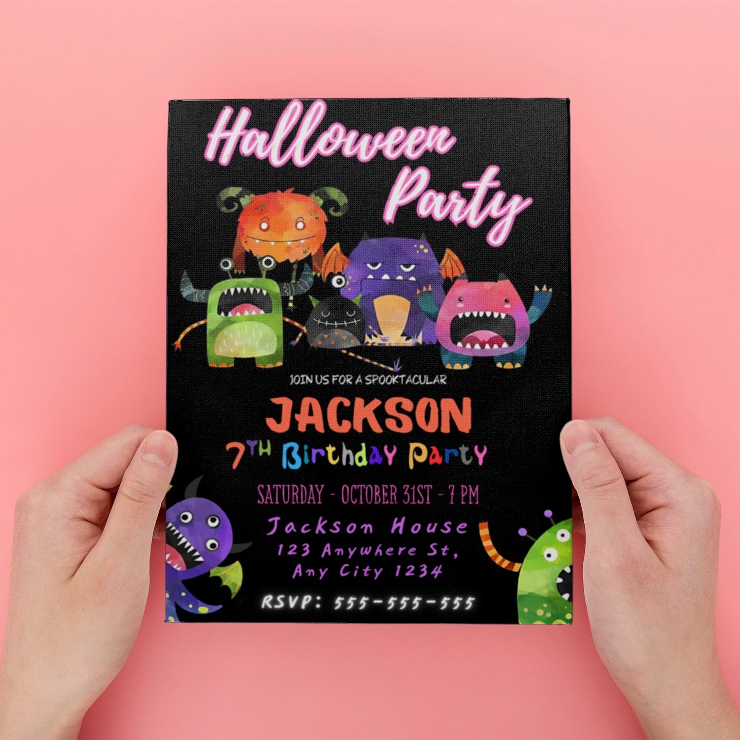 Halloween Birthday Invitation Template - CreativeRino