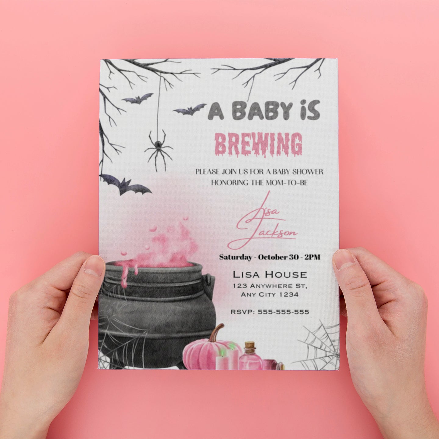 A Baby is Brewing Halloween Baby Shower Invitation - CreativeRino