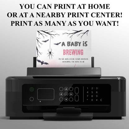 A Baby is Brewing Halloween Baby Shower Invitation - CreativeRino