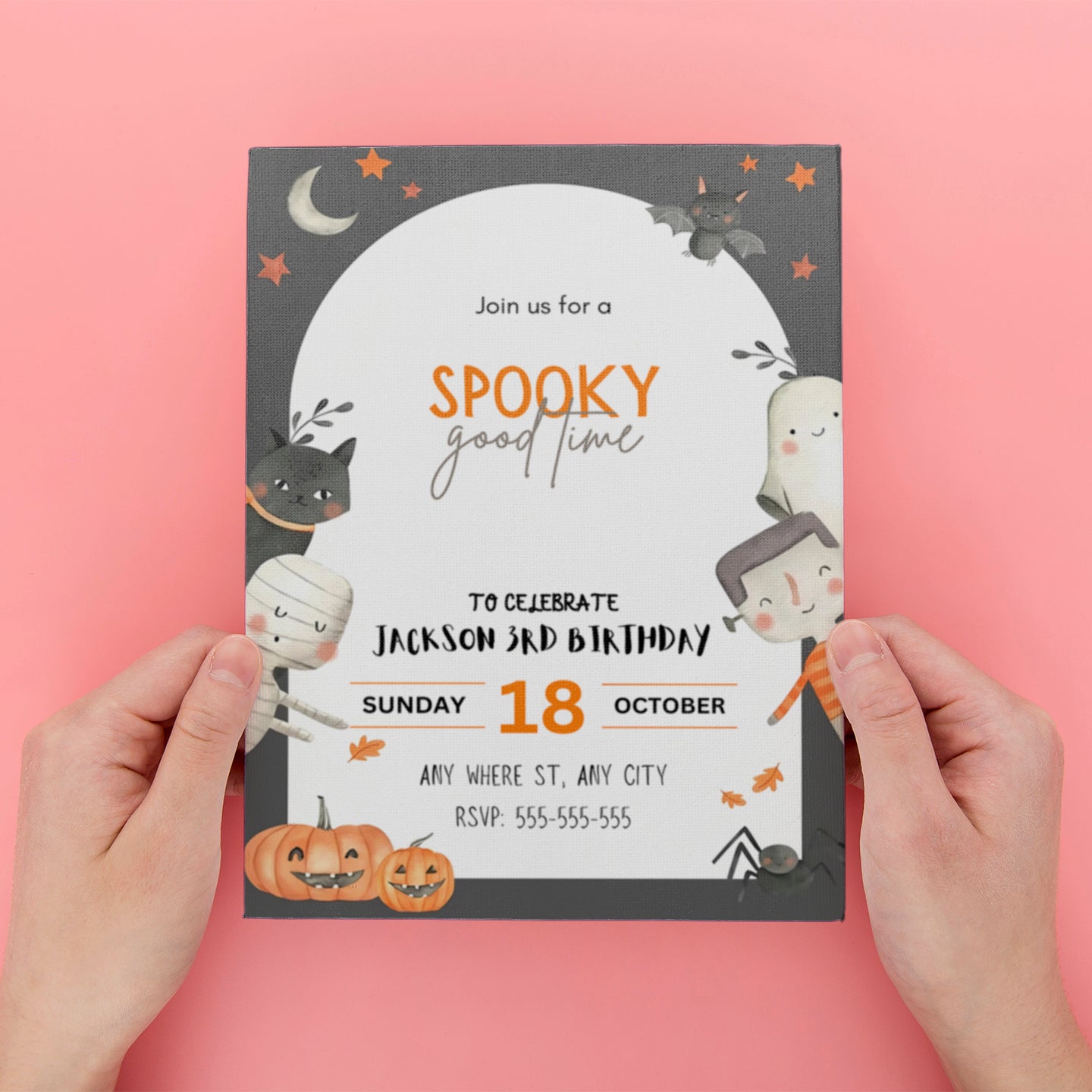 Kids Halloween Party Invitation - CreativeRino