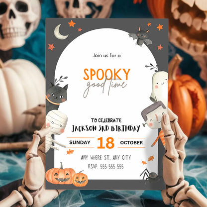 Kids Halloween Party Invitation - CreativeRino