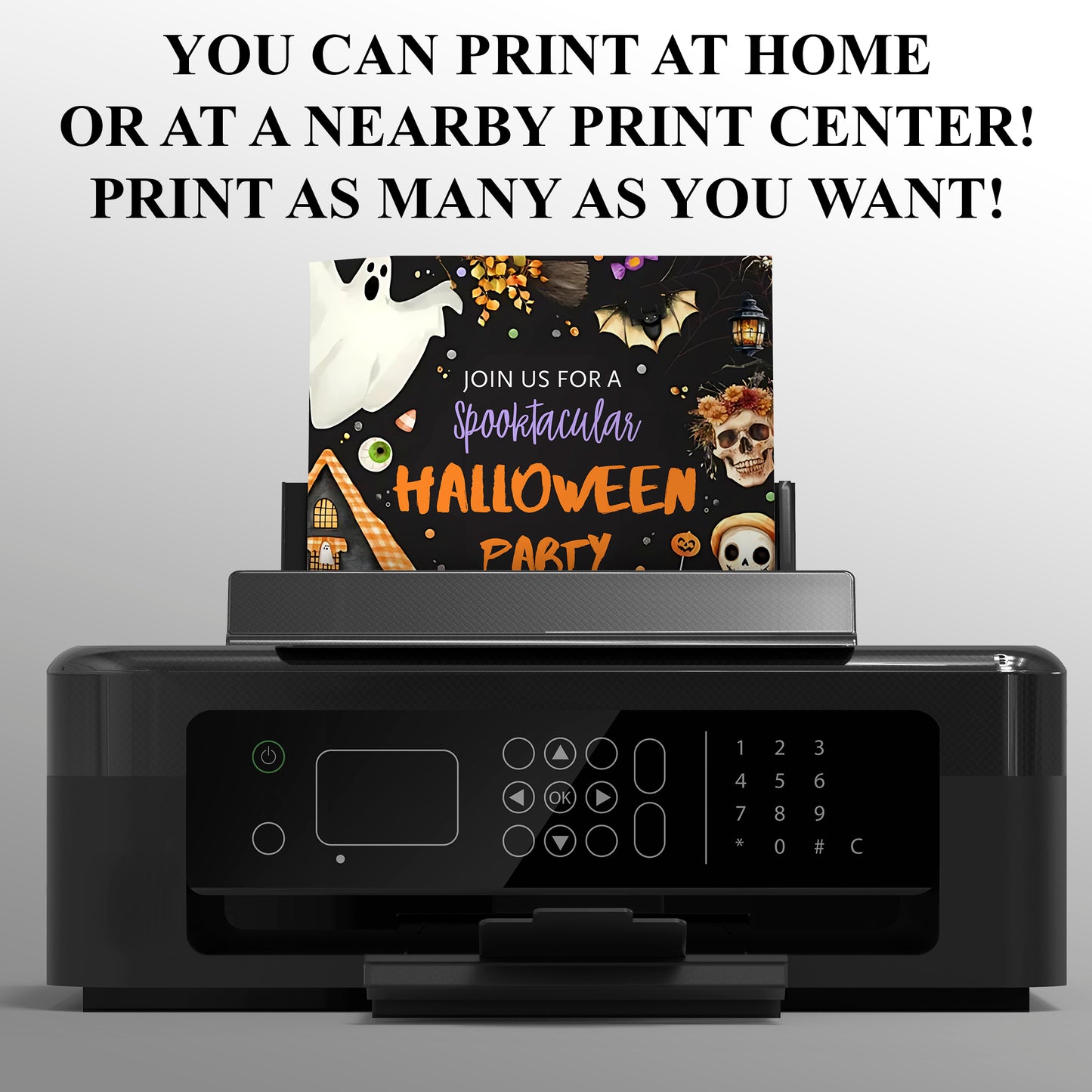 Editable Halloween Birthday Invitation Template - CreativeRino