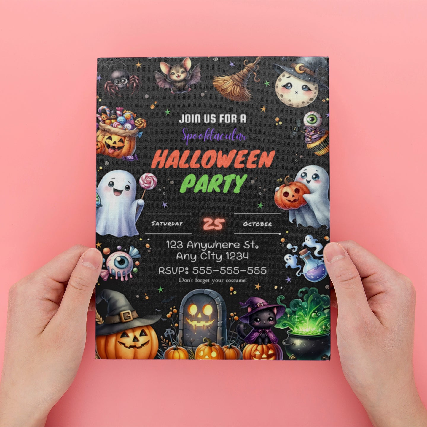 Halloween Birthday Invitation Template - CreativeRino