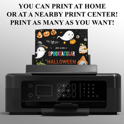 Editable Halloween Birthday Party Invitation Template - CreativeRino