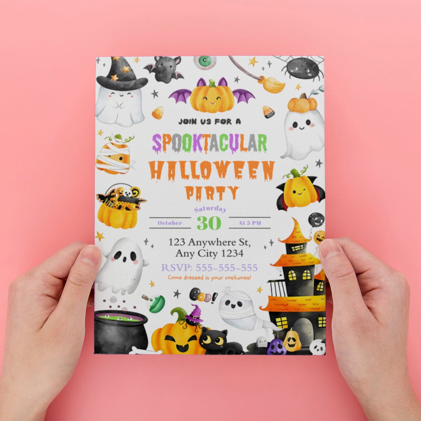 Halloween Theme Birthday Invitation - CreativeRino