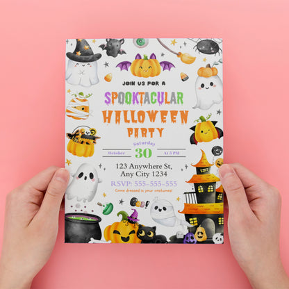 Halloween Theme Birthday Invitation - CreativeRino