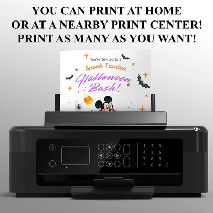 Mickey Mouse Halloween Birthday Invitation - CreativeRino