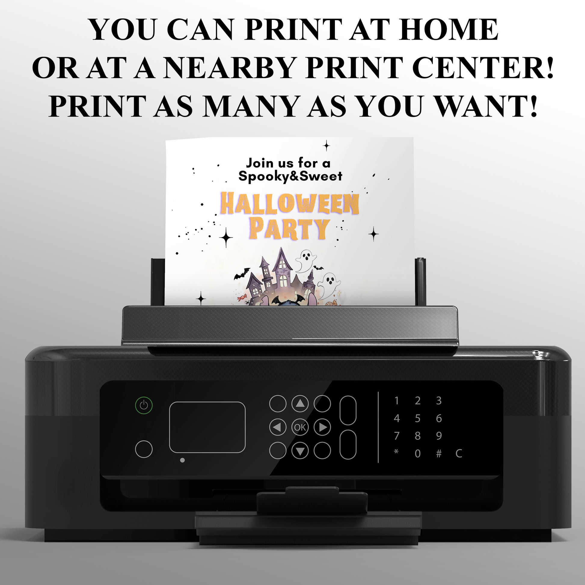Classic Stitch Halloween Invitation - CreativeRino