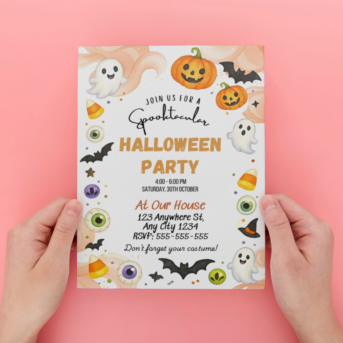 Halloween Party Boo Ghost Invitation - CreativeRino