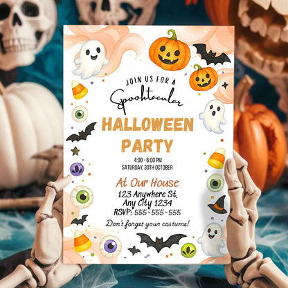 Halloween Party Boo Ghost Invitation - CreativeRino