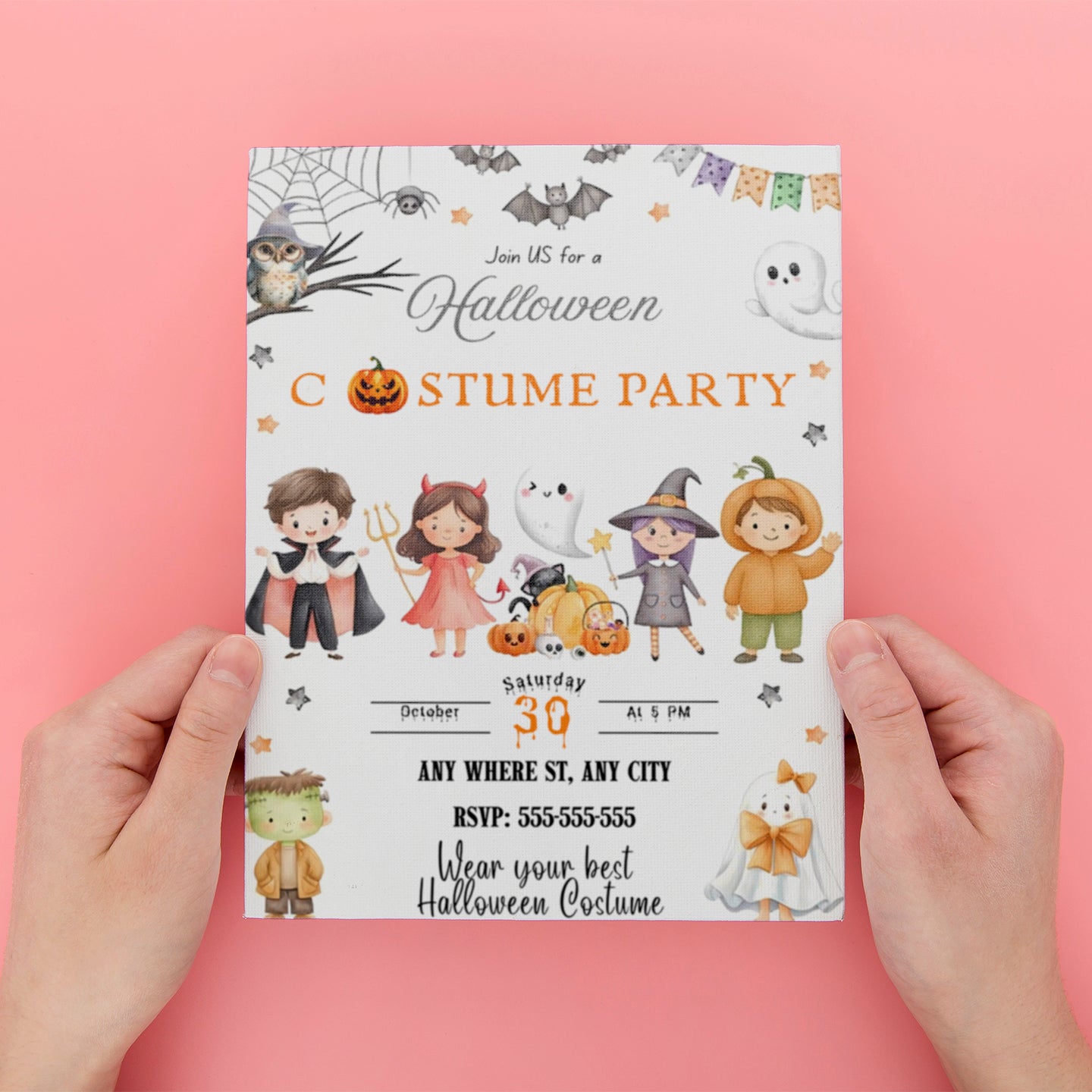 Editable Halloween Costume Party Invitation - CreativeRino