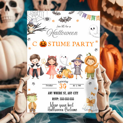 Editable Halloween Costume Party Invitation - CreativeRino