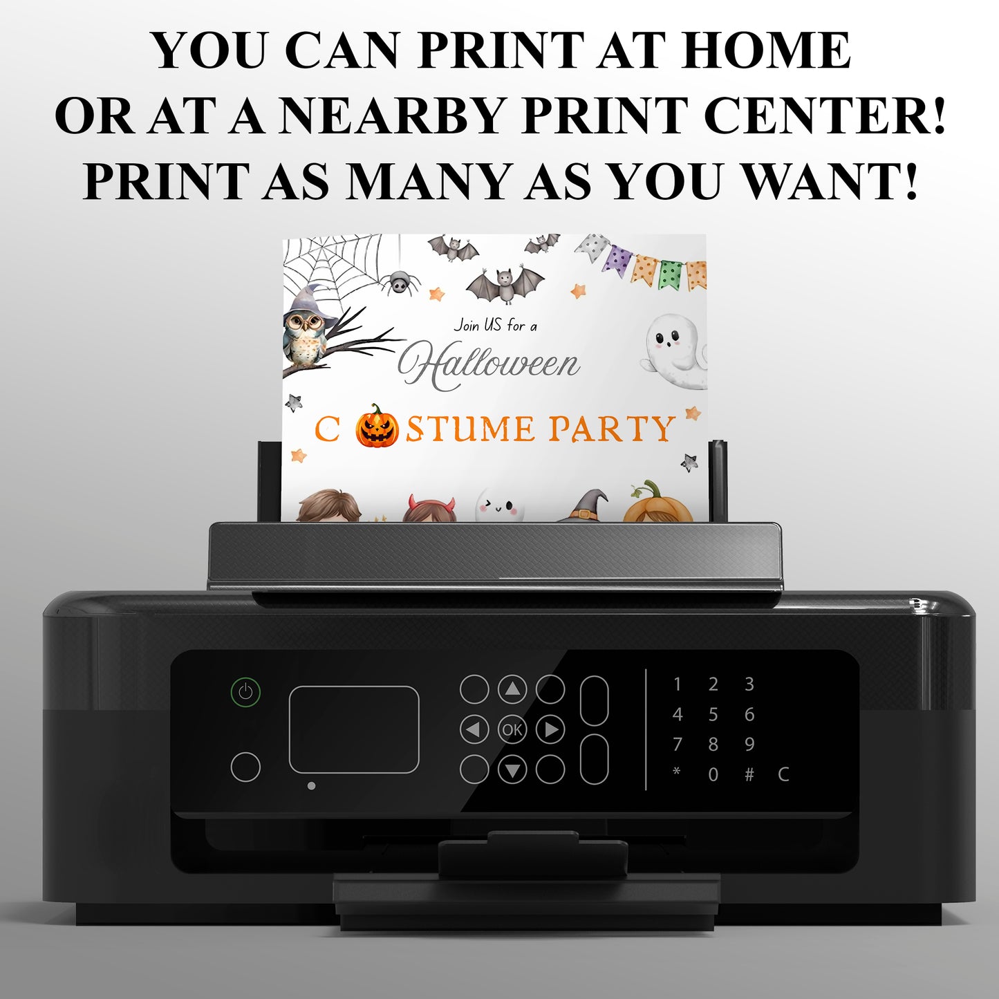 Editable Halloween Costume Party Invitation - CreativeRino