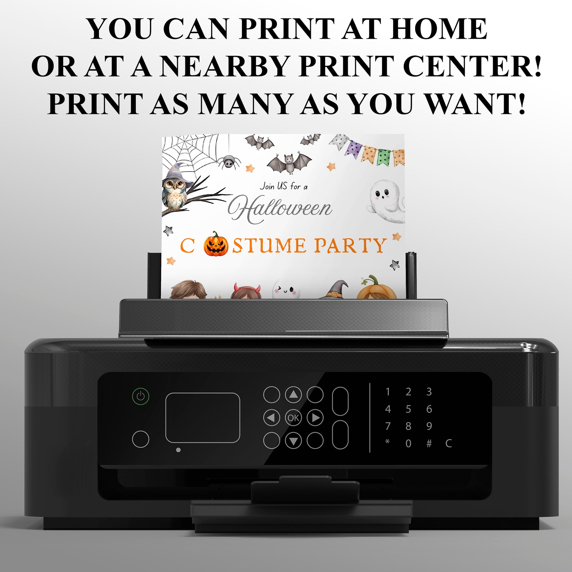 Editable Halloween Costume Party Invitation - CreativeRino