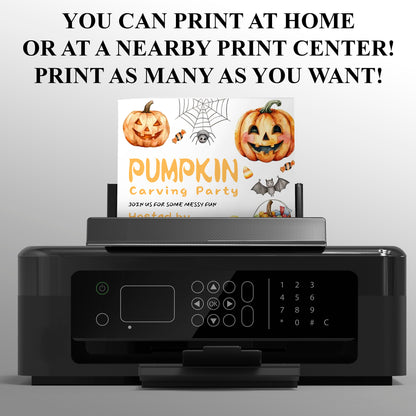 Halloween Pumpkin Carving Party Invitation - CreativeRino