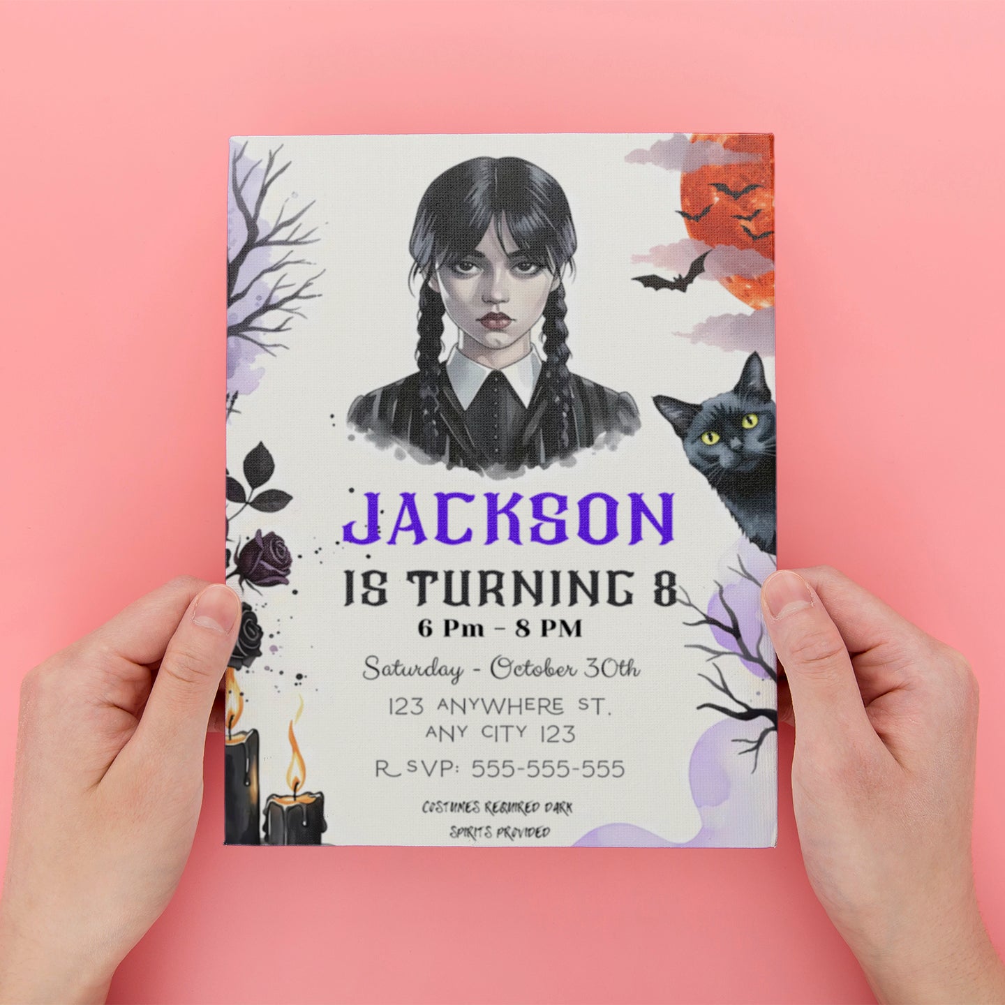 Wednesday Birthday Invitation Template - CreativeRino