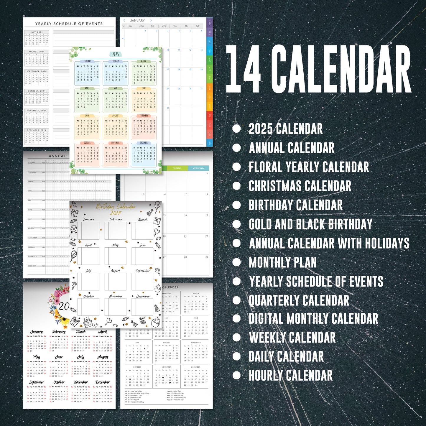 2025 Journal Bundle Printable Journal Planner Calendar Trackers Pages | 2025 Digital Planner Bundle - CreativeRino
