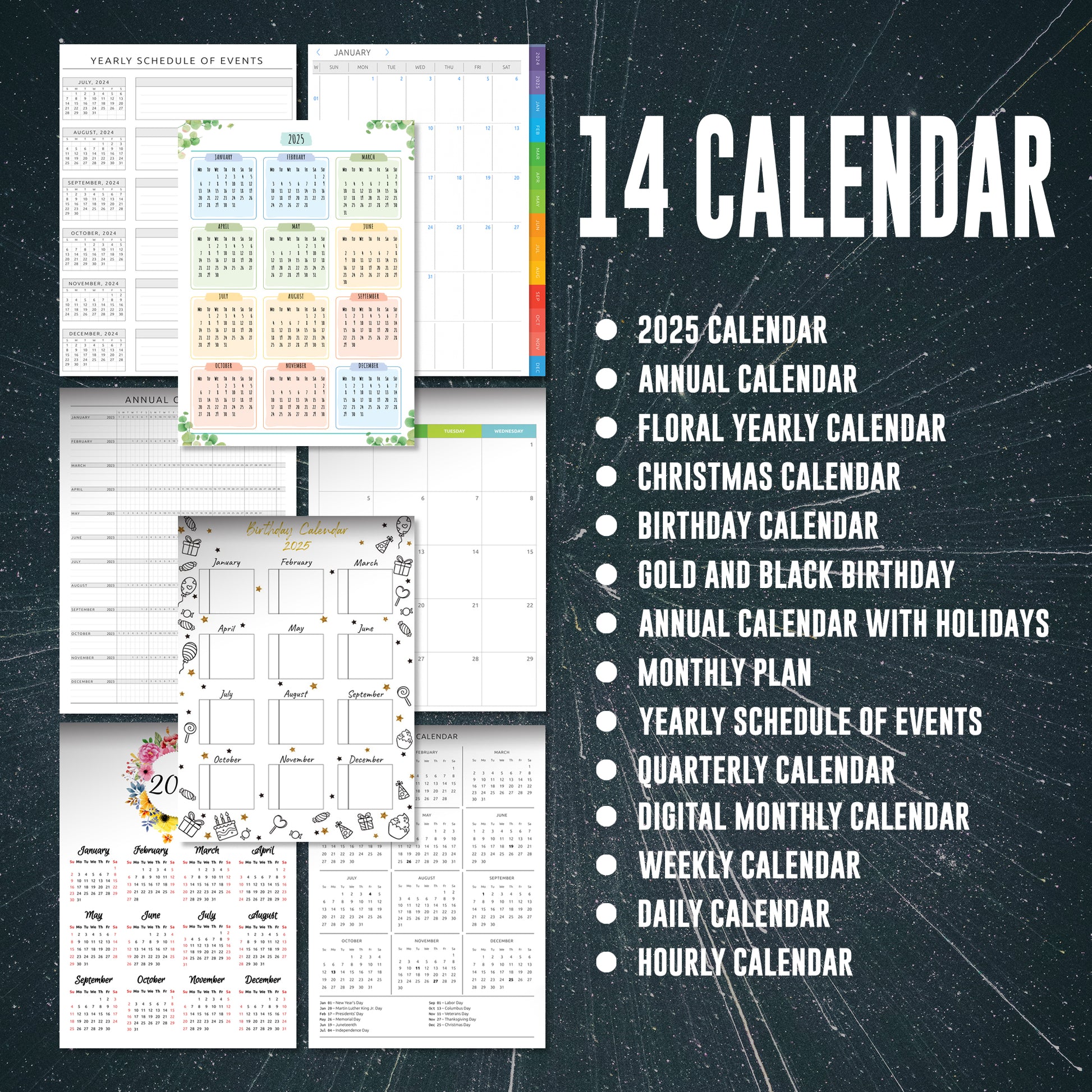 2025 Journal Bundle Printable Journal Planner Calendar Trackers Pages | 2025 Digital Planner Bundle - CreativeRino