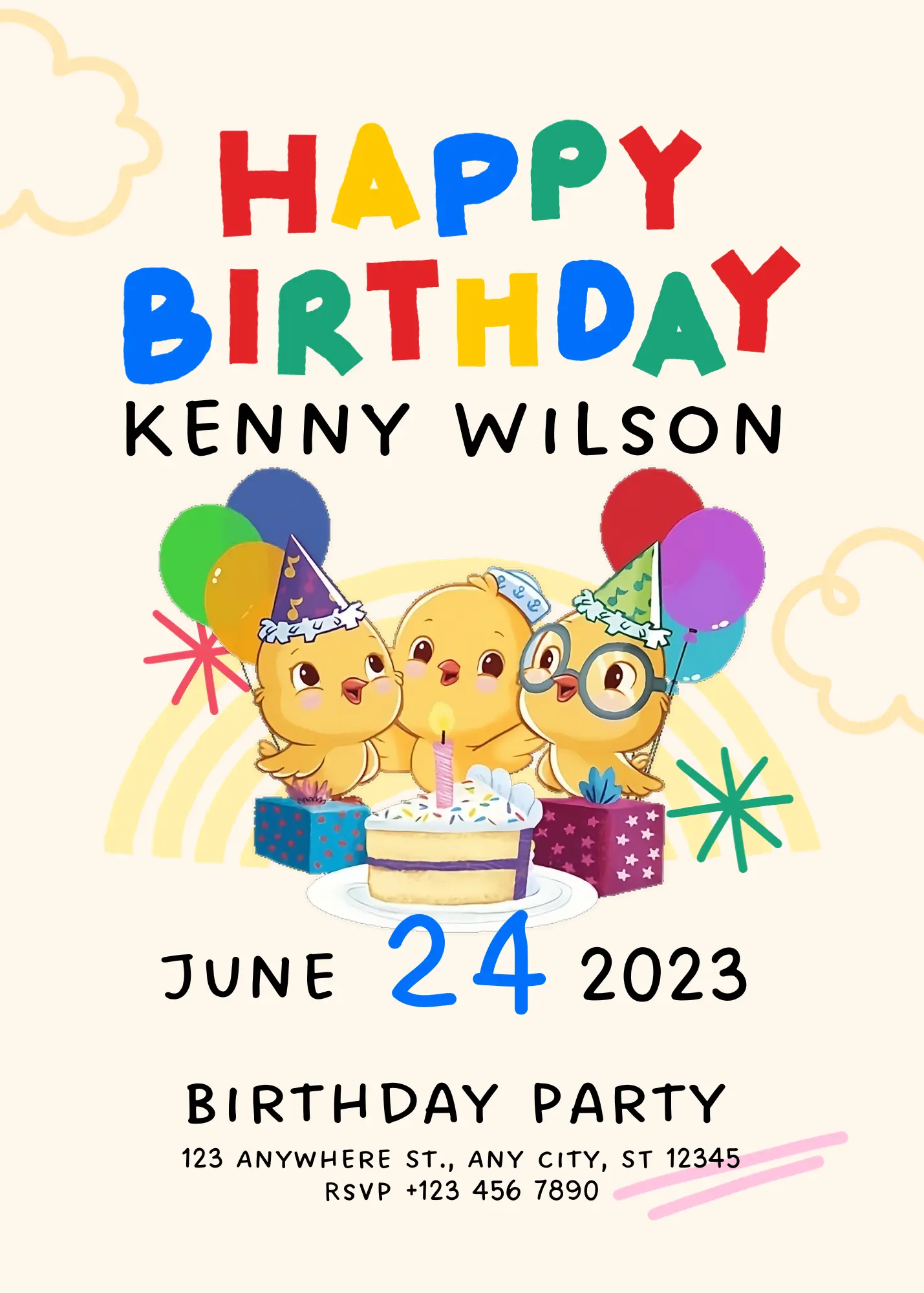 Canticos Birthday Party Invitation Template - CreativeRino