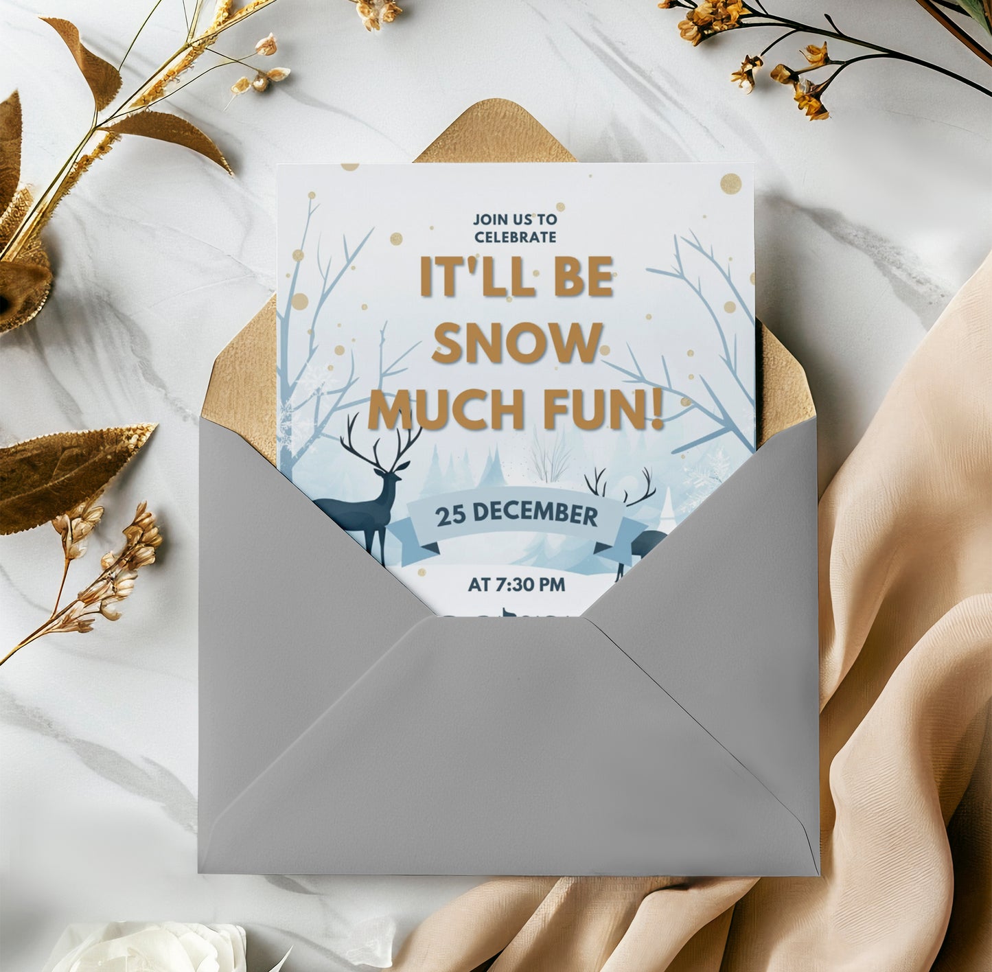 Snow Much Fun Birthday Invitation Template | Snowman Birthday Invite - CreativeRino